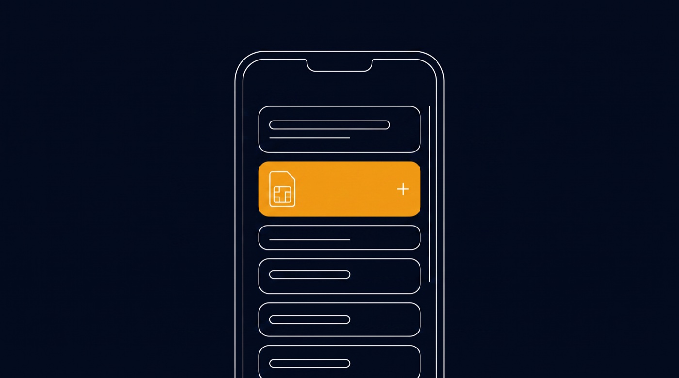 Illustration: the add-eSIM option in your phone settings